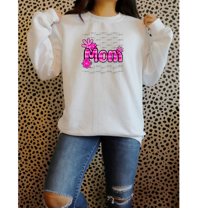 Mom Daisy Floral Pink PNG Design