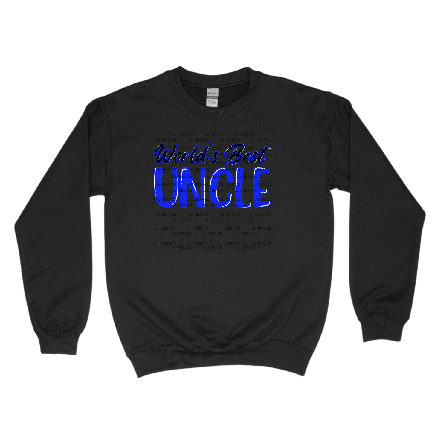 World’s Best Uncle PNG – Blue Glossy Typography Quote Design