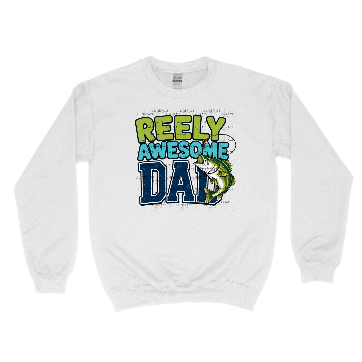 Reely Awesome Dad PNG – Bass Fishing Sublimation Design