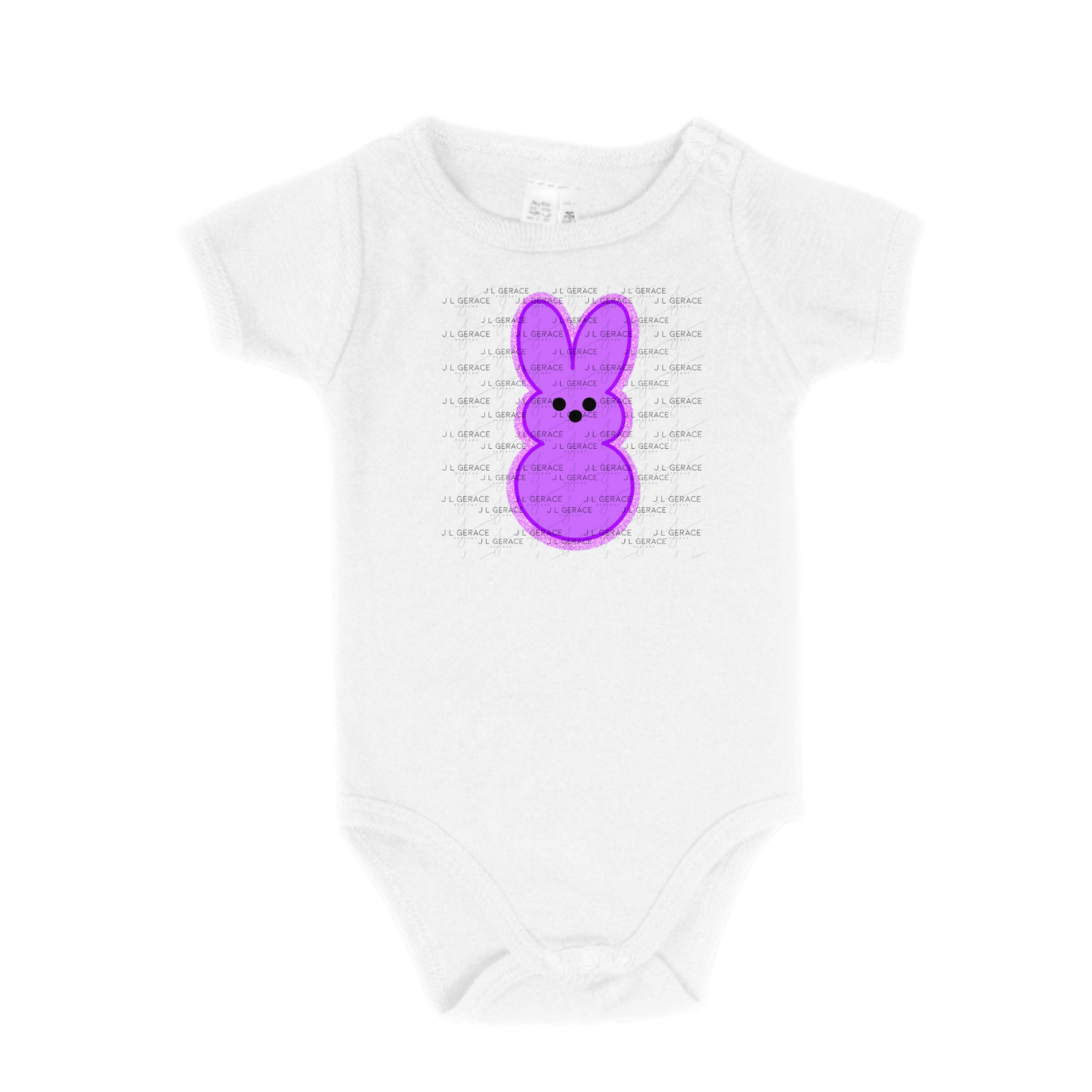 Purple Glitter Bunny Peep Easter Clipart Sublimation PNG