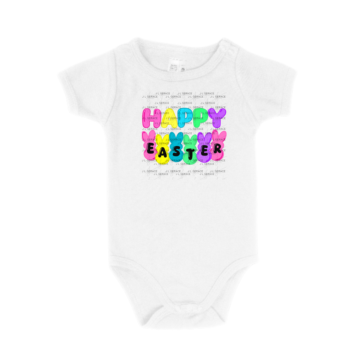 Happy Easter Bunny Clipart Sublimation PNG Peeps Bunny Letter Design