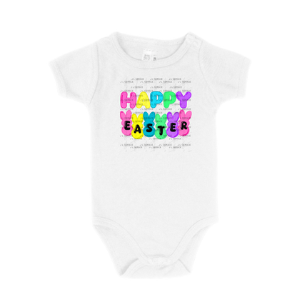 Happy Easter Bunny Clipart Sublimation PNG Peeps Bunny Letter Design