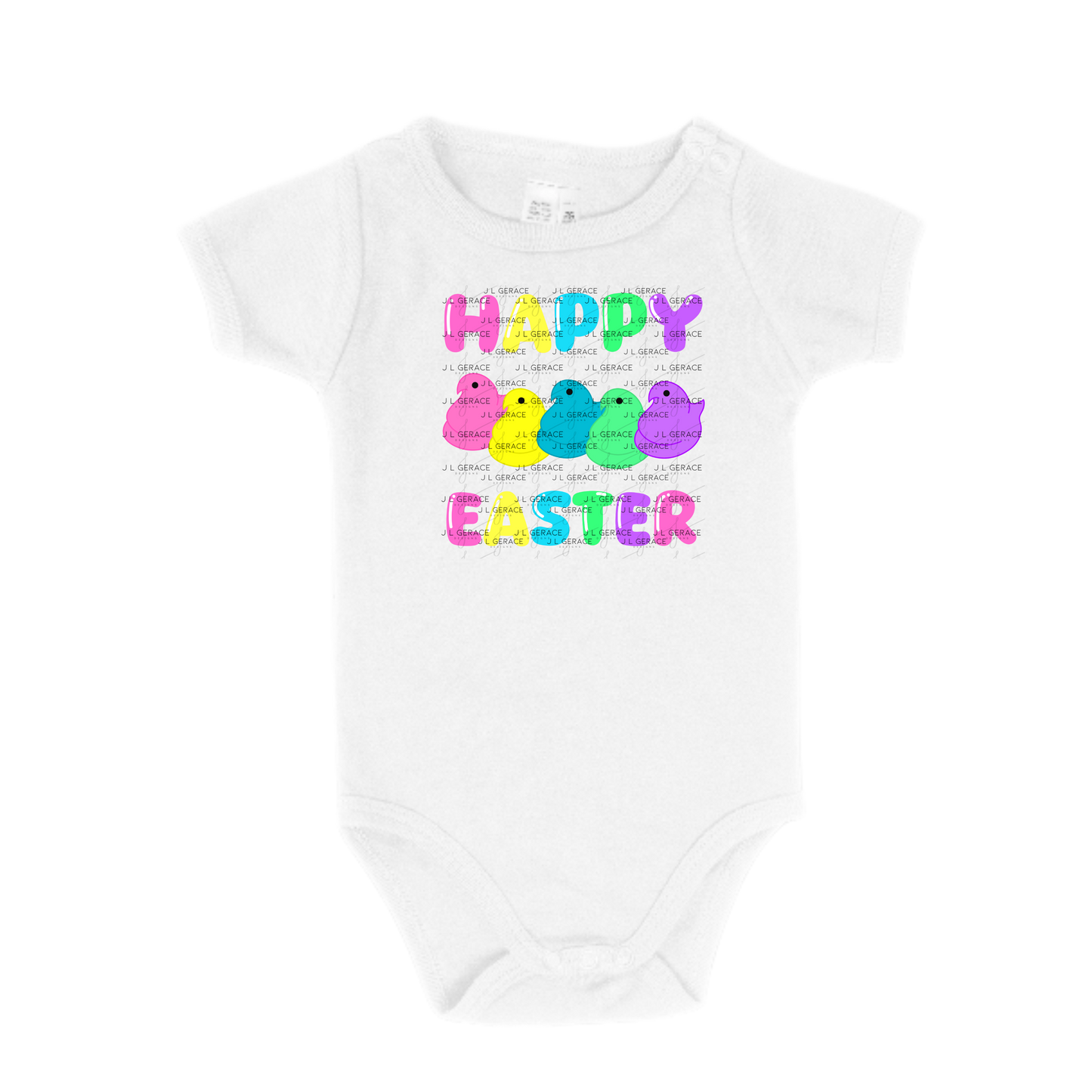Happy Easter Chick Clipart Sublimation PNG Peeps Chick Colorful Design