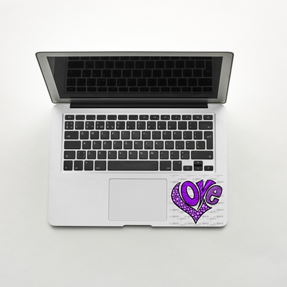 LOVE Heart Letters Polka dots and stripes PNG with Glitter Outline