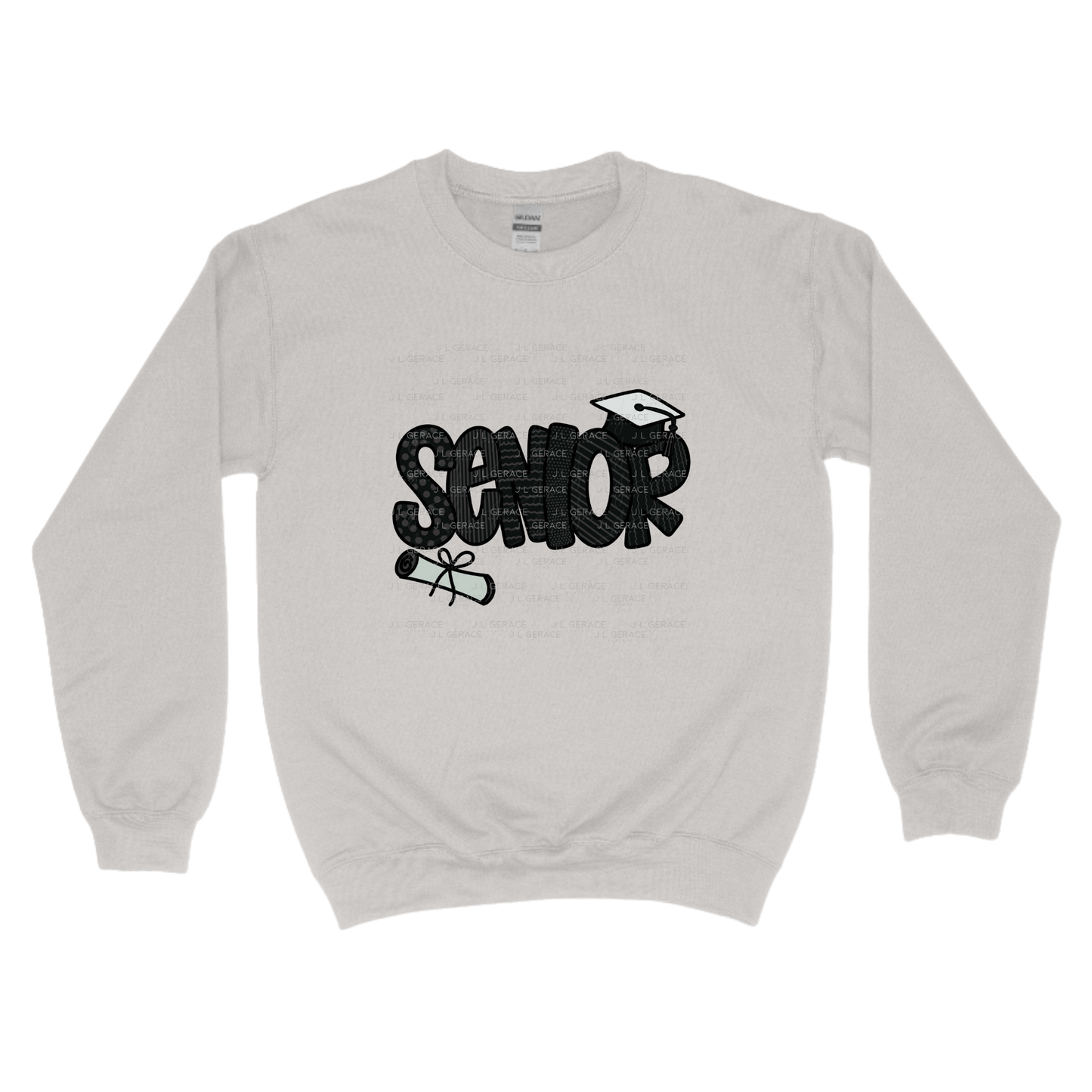 Senior PNG – Pattern Letter Graduation Sublimation Design