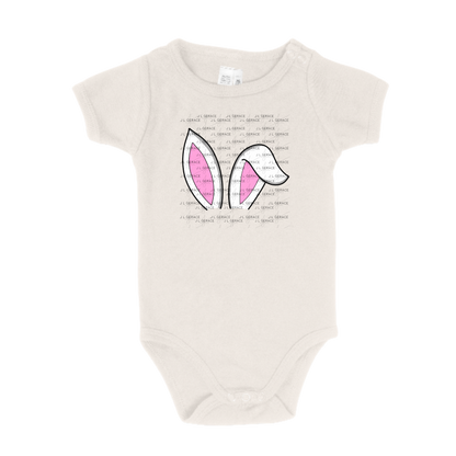 White Easter Bunny Ears Black Outline PNG