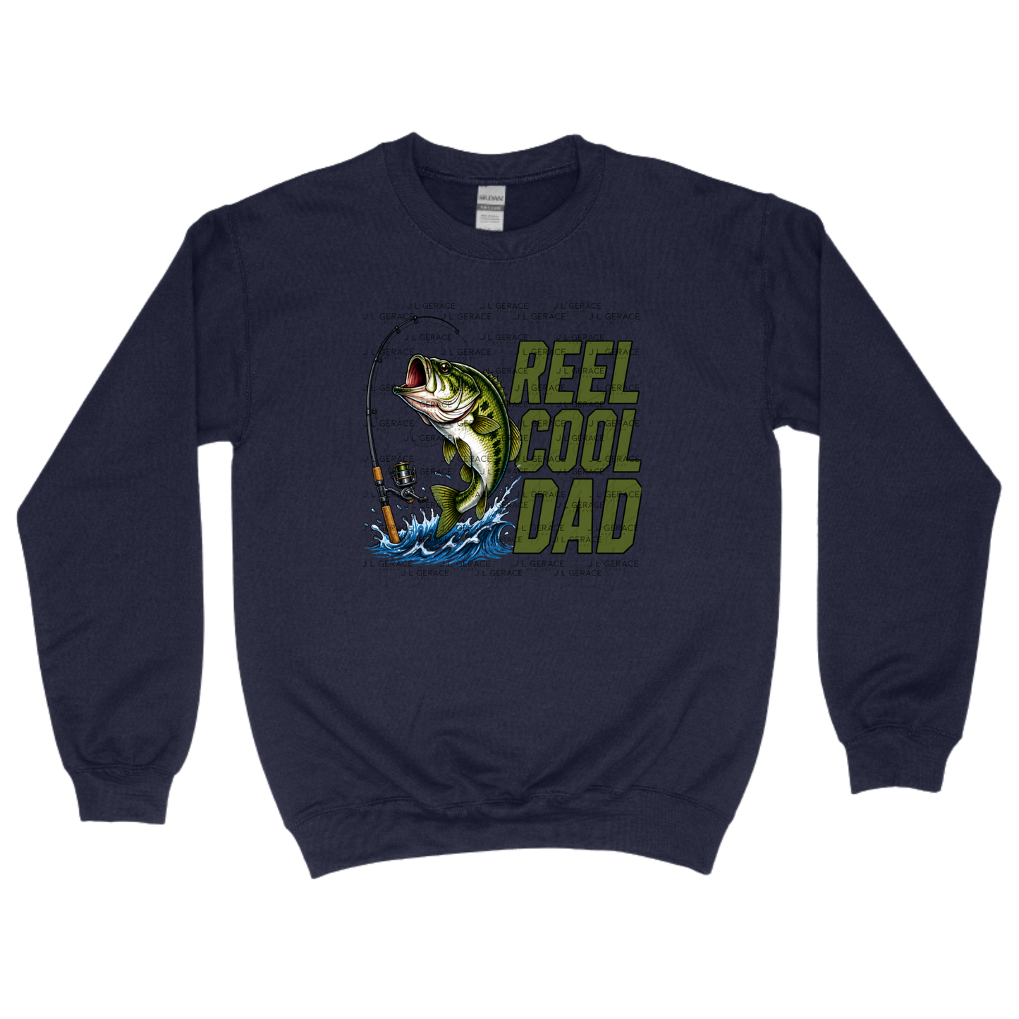 Reel Cool Dad PNG – Bass Fishing Sublimation Design
