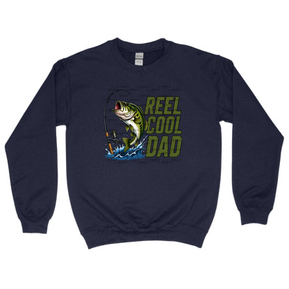 Reel Cool Dad PNG – Bass Fishing Sublimation Design