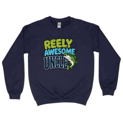 Reely Awesome Uncle PNG – Bass Fishing Sublimation Design