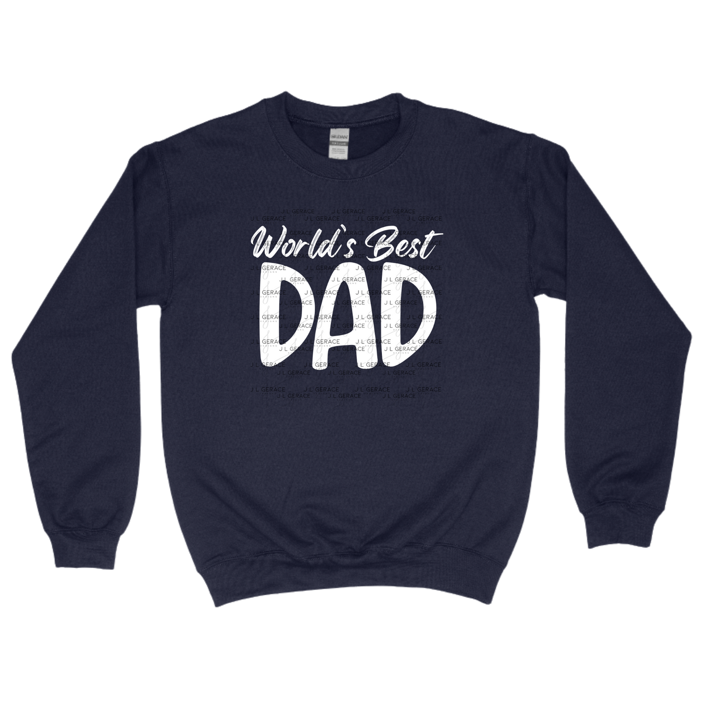 World’s Best Dad PNG – White Minimalist Typography Design for Father’s Day