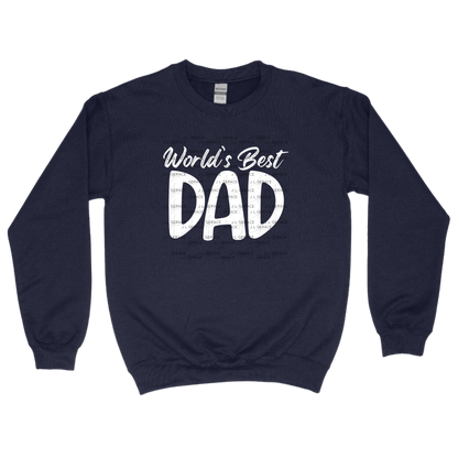 World’s Best Dad PNG – White Minimalist Typography Design for Father’s Day