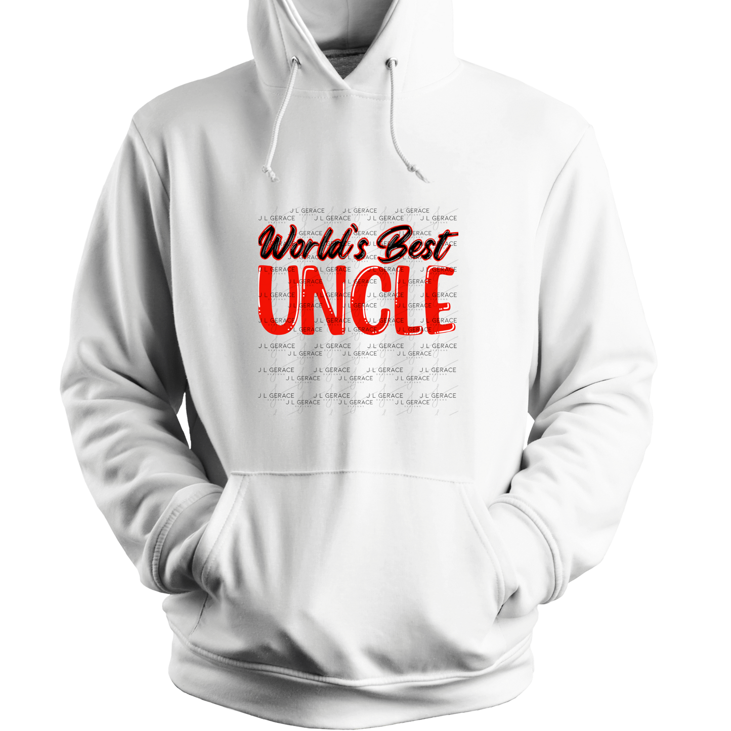 Worlds Best Uncle PNG – Red Glossy Typography Sublimation Design