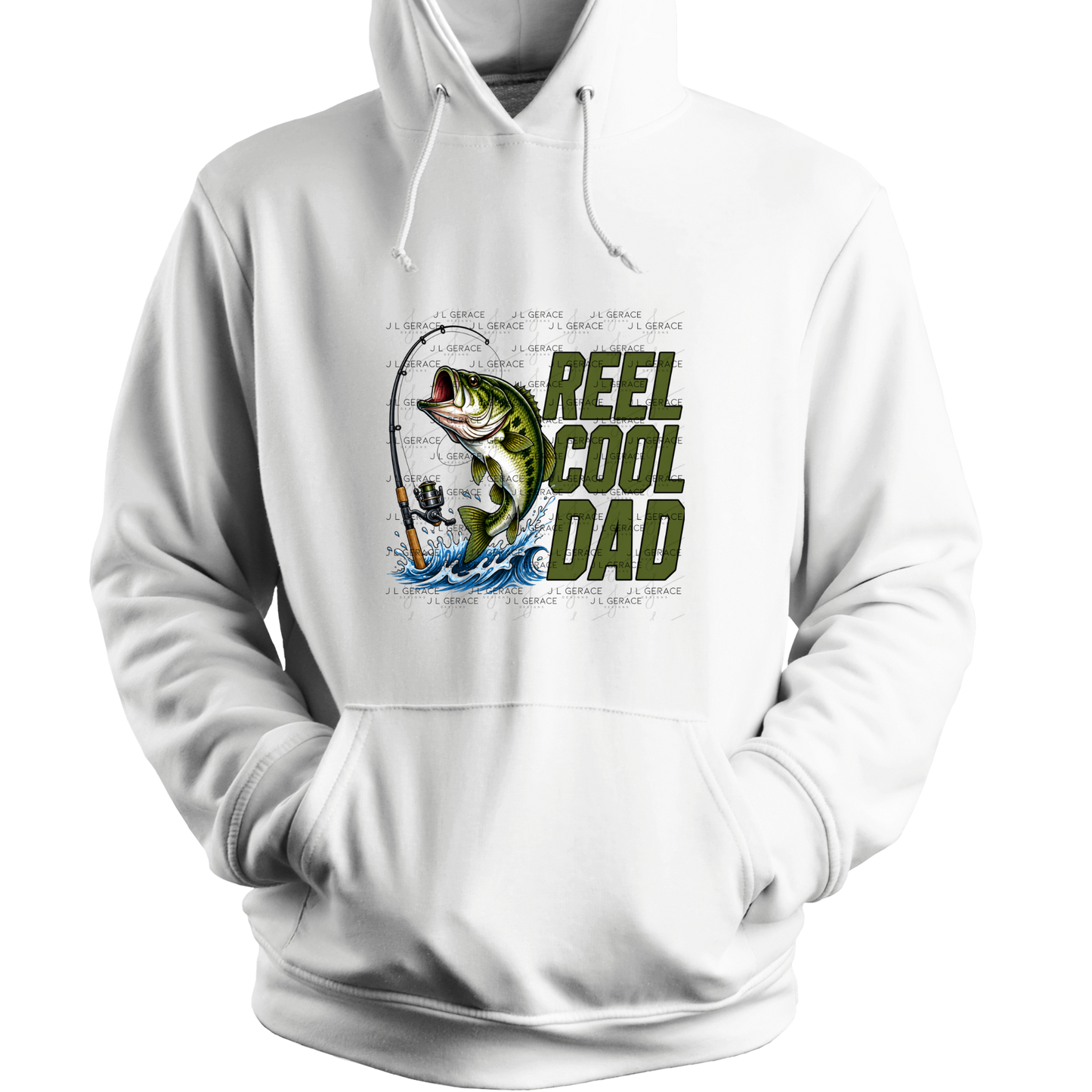 Reel Cool Dad PNG – Bass Fishing Sublimation Design