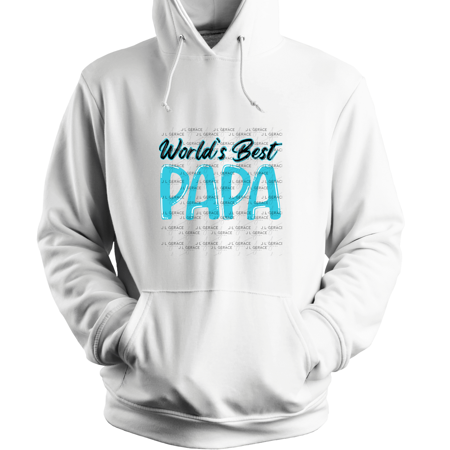 World’s Best Papa PNG – Teal Glossy Typography Design