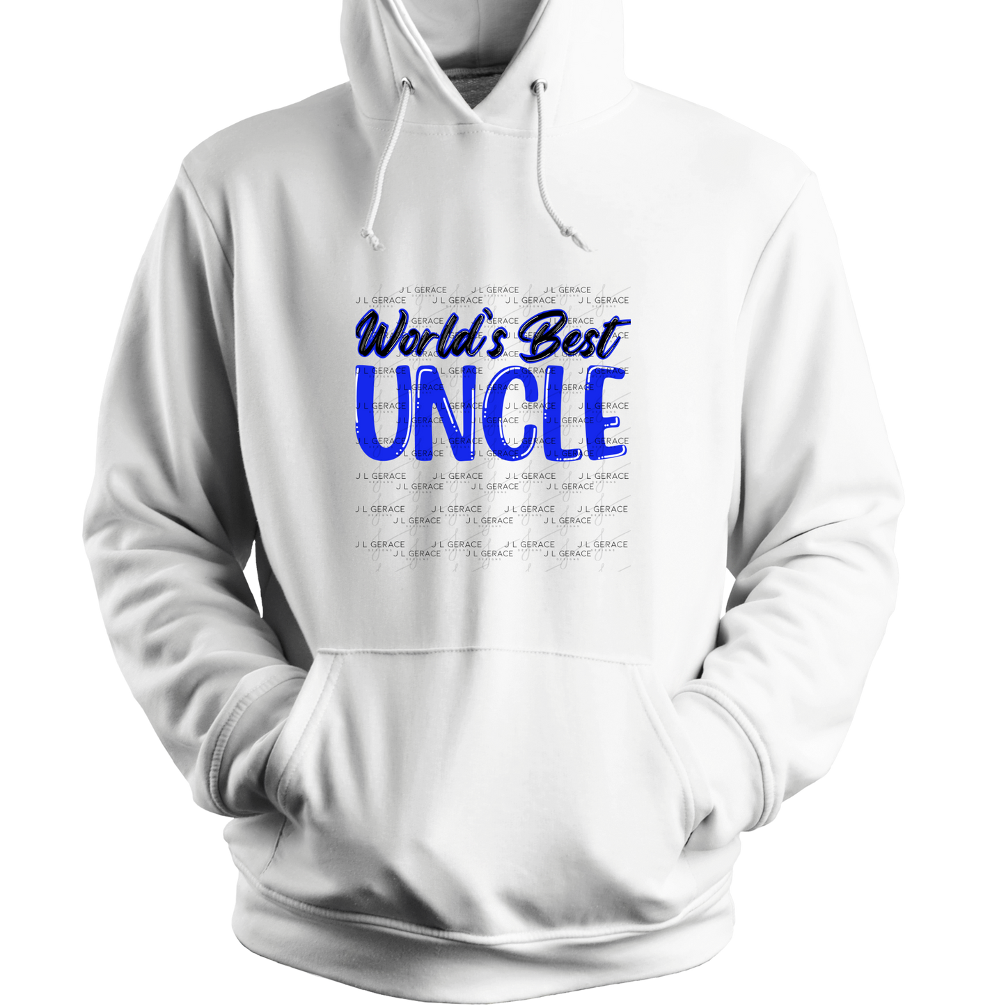 World’s Best Uncle PNG – Blue Glossy Typography Quote Design