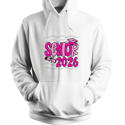 Senior 2026 PNG – Hot Pink Graduation Cap and Diploma Design