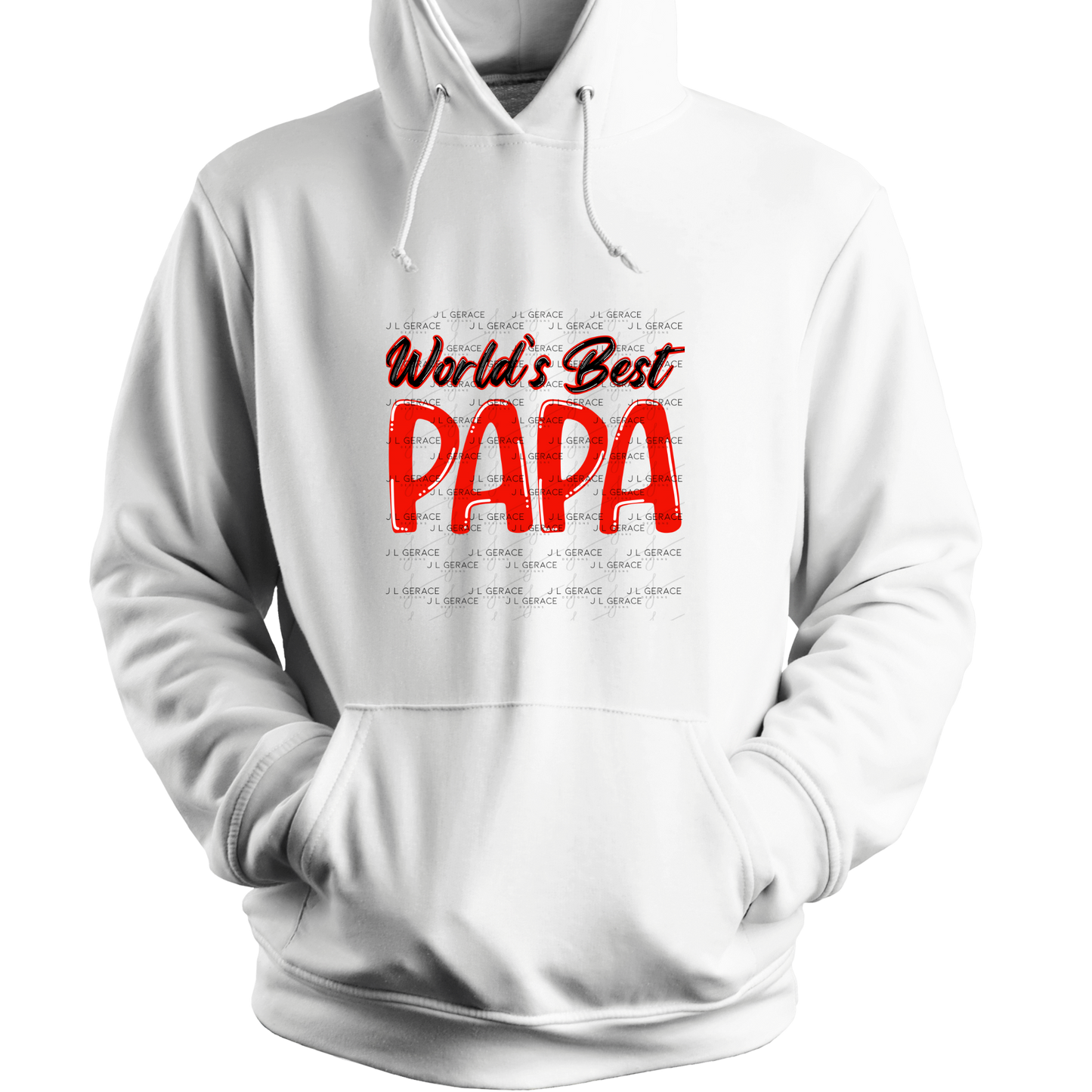 World’s Best Papa PNG – Red Glossy Typography Design