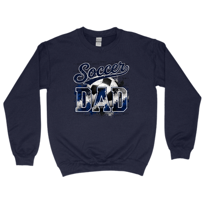 Soccer Dad PNG – Blue Black Paint Splatter Sports Design with Soccer Ball