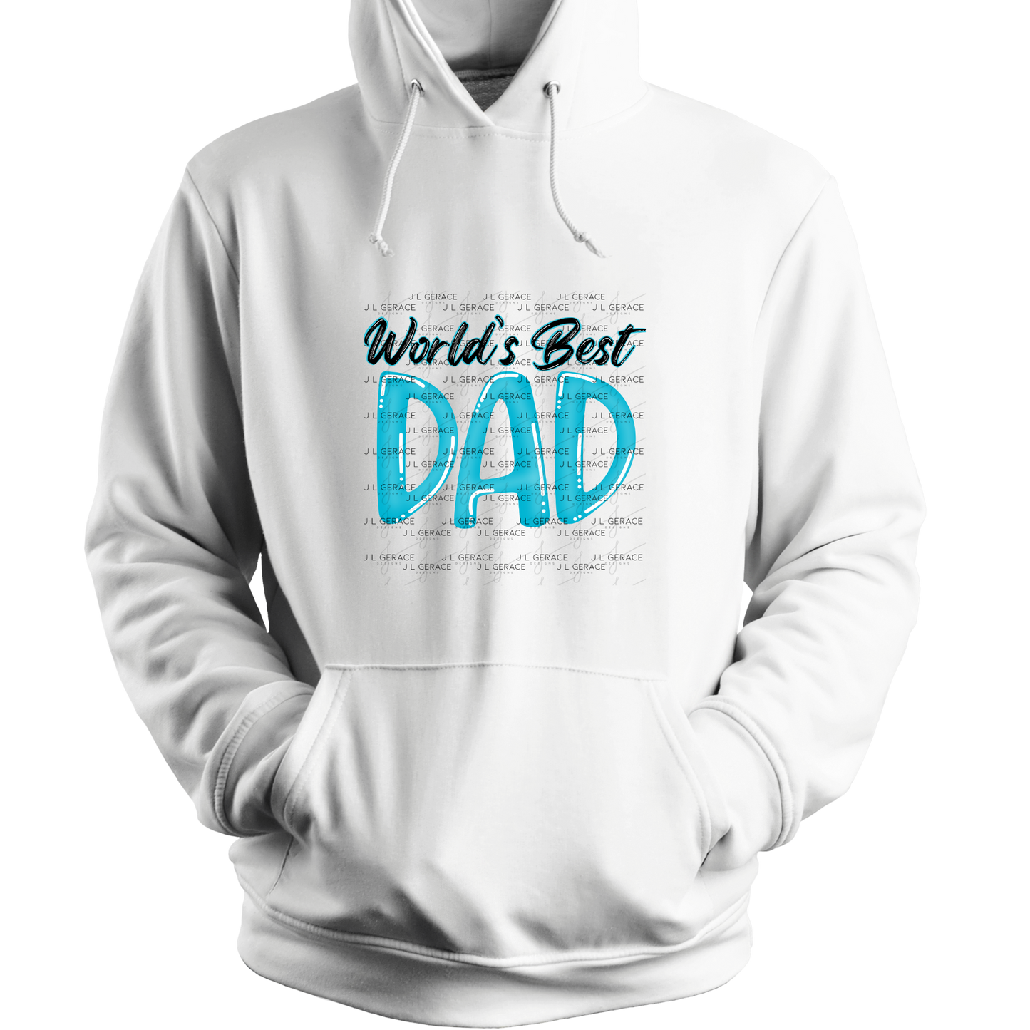 World’s Best Dad PNG – Teal Glossy Typography Design for Father’s Day