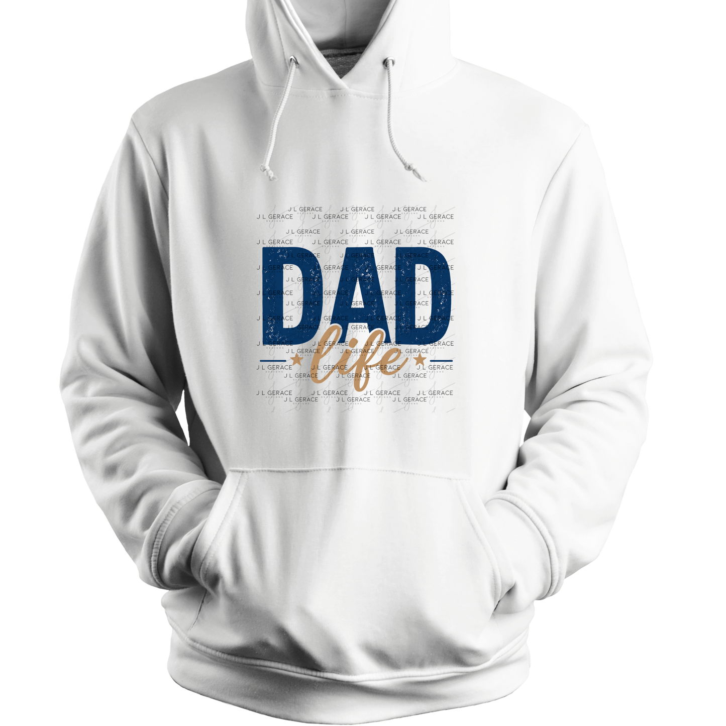 Dad Life PNG – Blue Vintage Typography Sublimation Design