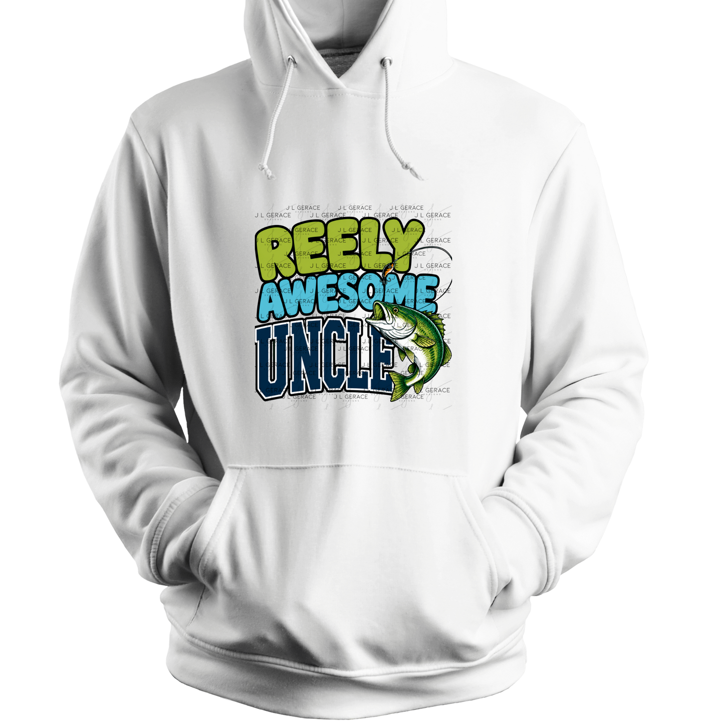 Reely Awesome Uncle PNG – Bass Fishing Sublimation Design