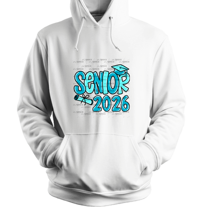 Senior 2026 PNG – Turquoise Graduation Cap and Diploma Design