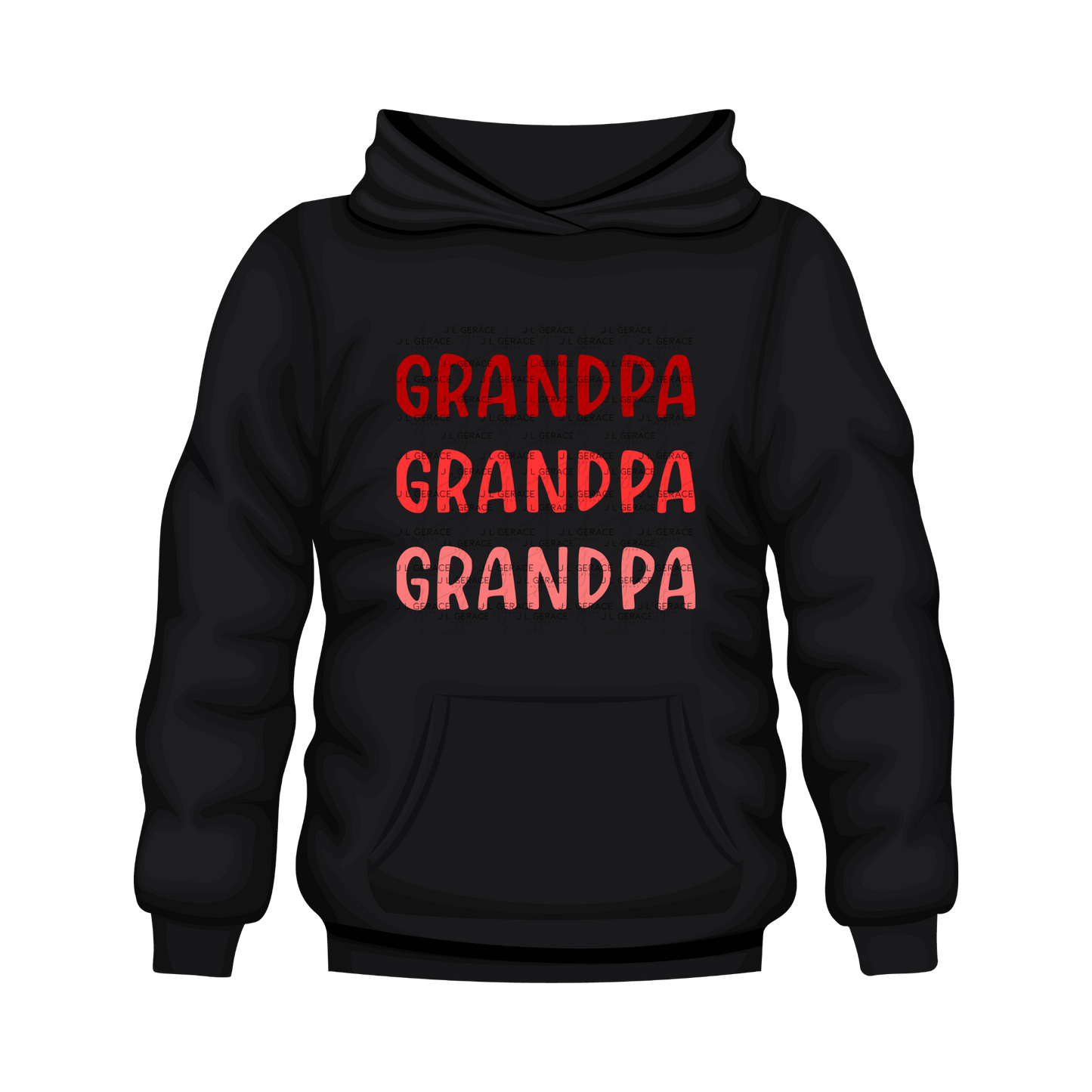 Grandpa PNG – Red Gradient Typography Sublimation Design