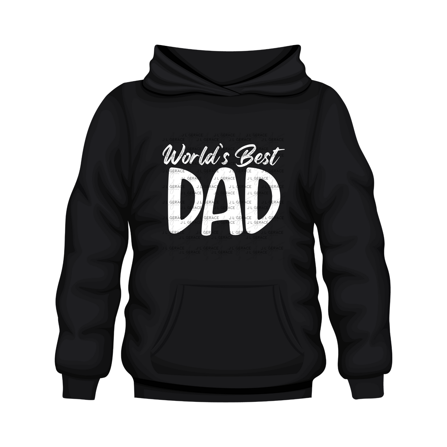World’s Best Dad PNG – White Minimalist Typography Design for Father’s Day