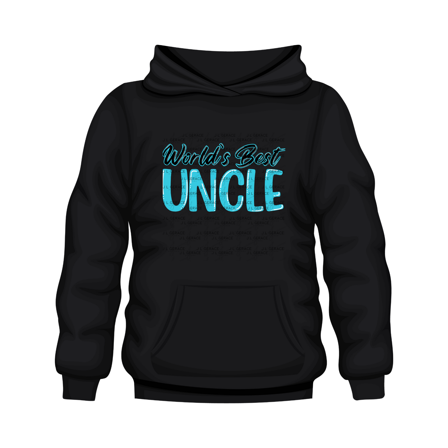 Worlds Best Uncle PNG – Teal Glossy Typography Sublimation Design