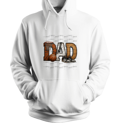 Dad PNG – Basketball Hoop Life Design with Ball Sneakers and Whistle