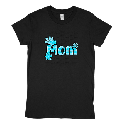 Mom Daisy Floral Blue PNG Design