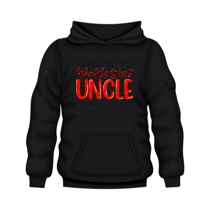 Worlds Best Uncle PNG – Red Glossy Typography Sublimation Design