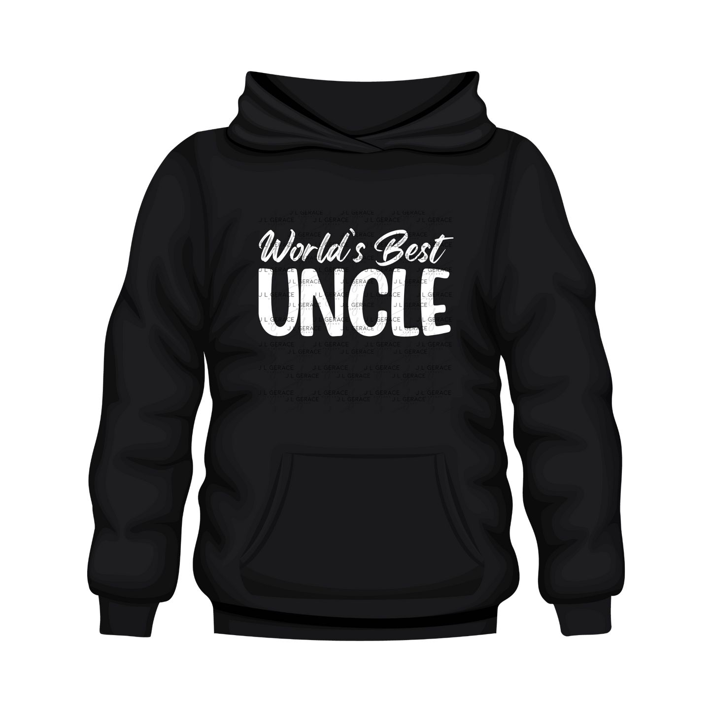 Worlds Best Uncle PNG – White Typography Sublimation Design