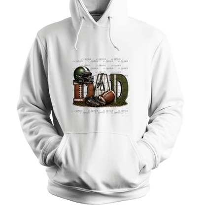 Dad PNG – Football Sports Design with Helmet Cleats and Ball
