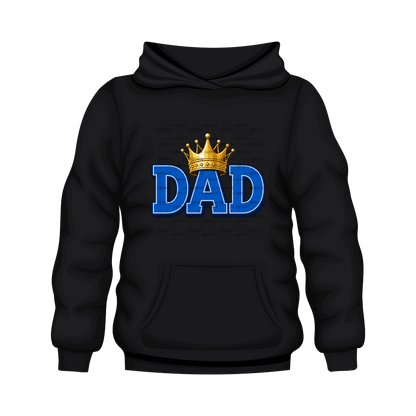 Dad PNG – Blue King Crown Typography Sublimation Design