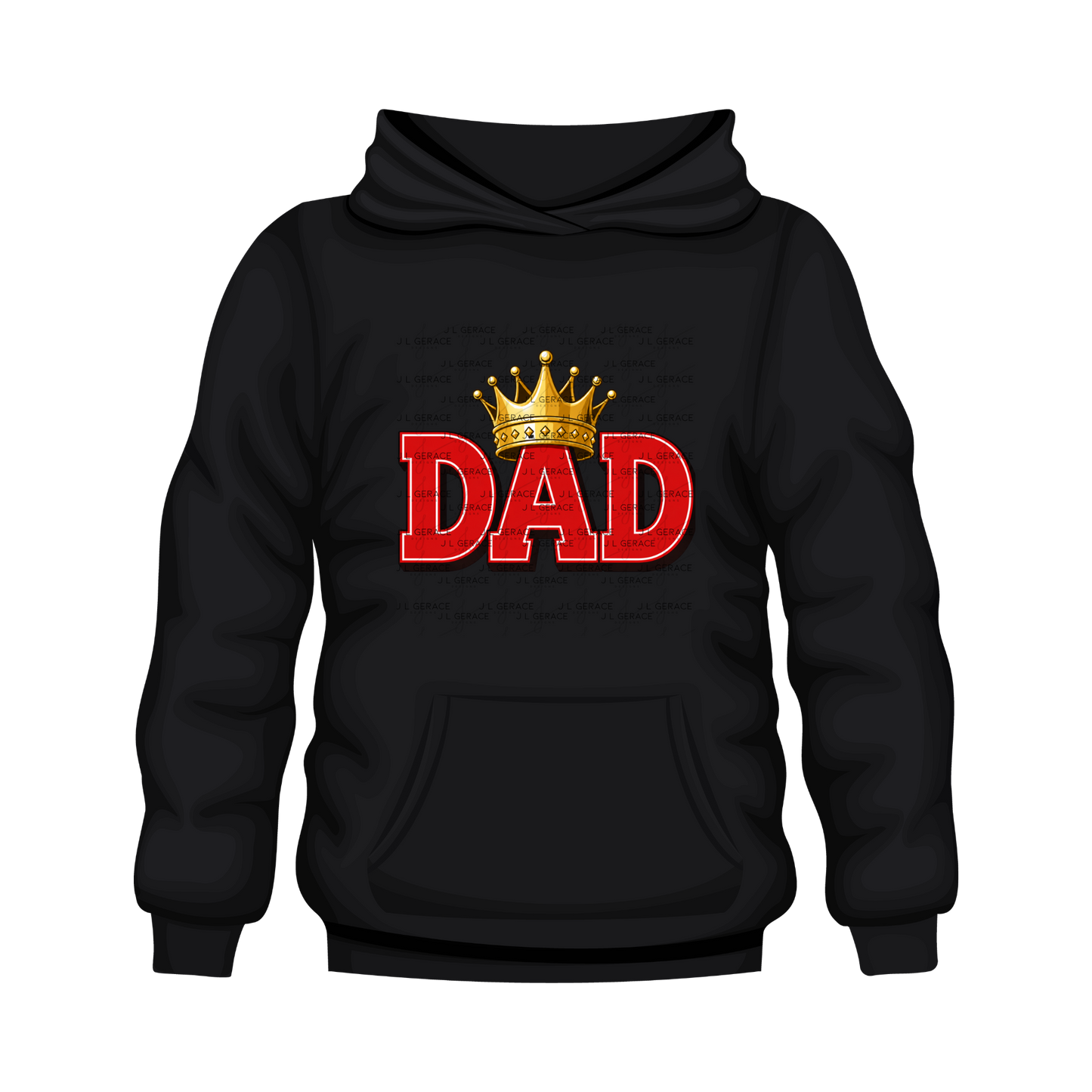Dad PNG – Red King Crown Typography Sublimation Design
