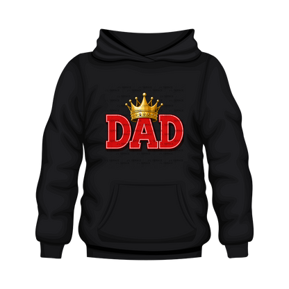 Dad PNG – Red King Crown Typography Sublimation Design