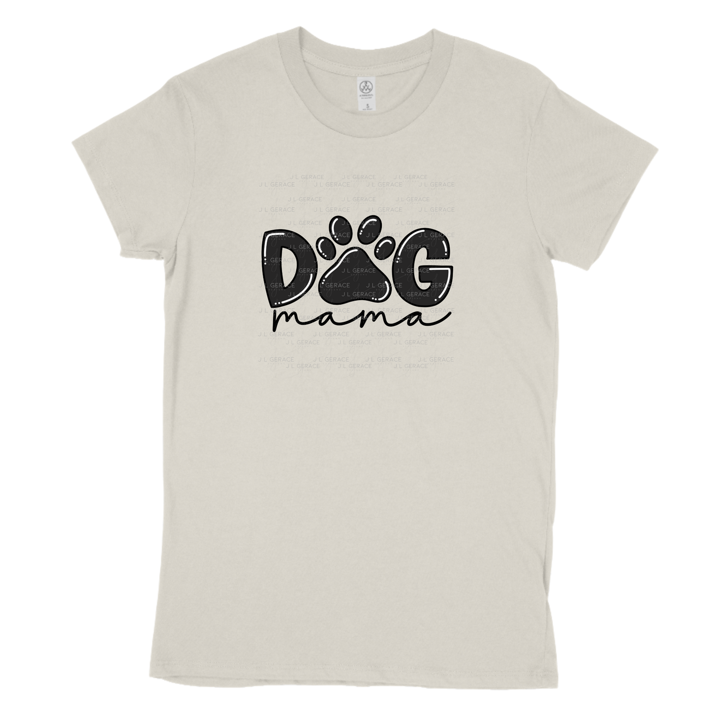 Dog Mama PNG – Black Paw Print Sublimation Design