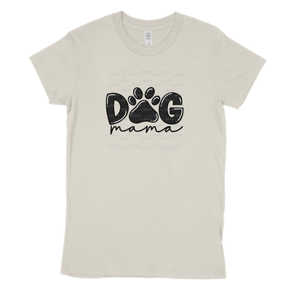 Dog Mama PNG – Black Paw Print Sublimation Design