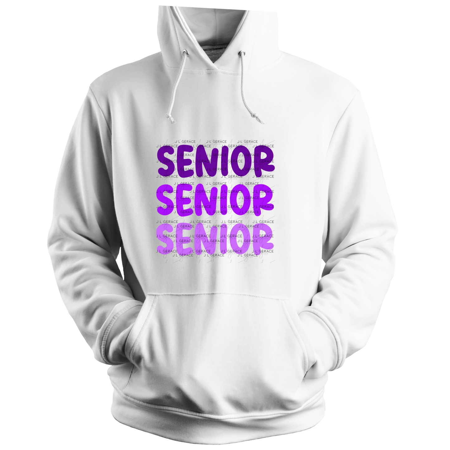 Senior PNG – Purple Gradient Graduation Lettering Design