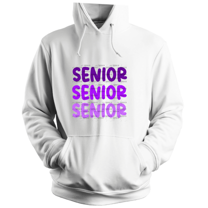 Senior PNG – Purple Gradient Graduation Lettering Design