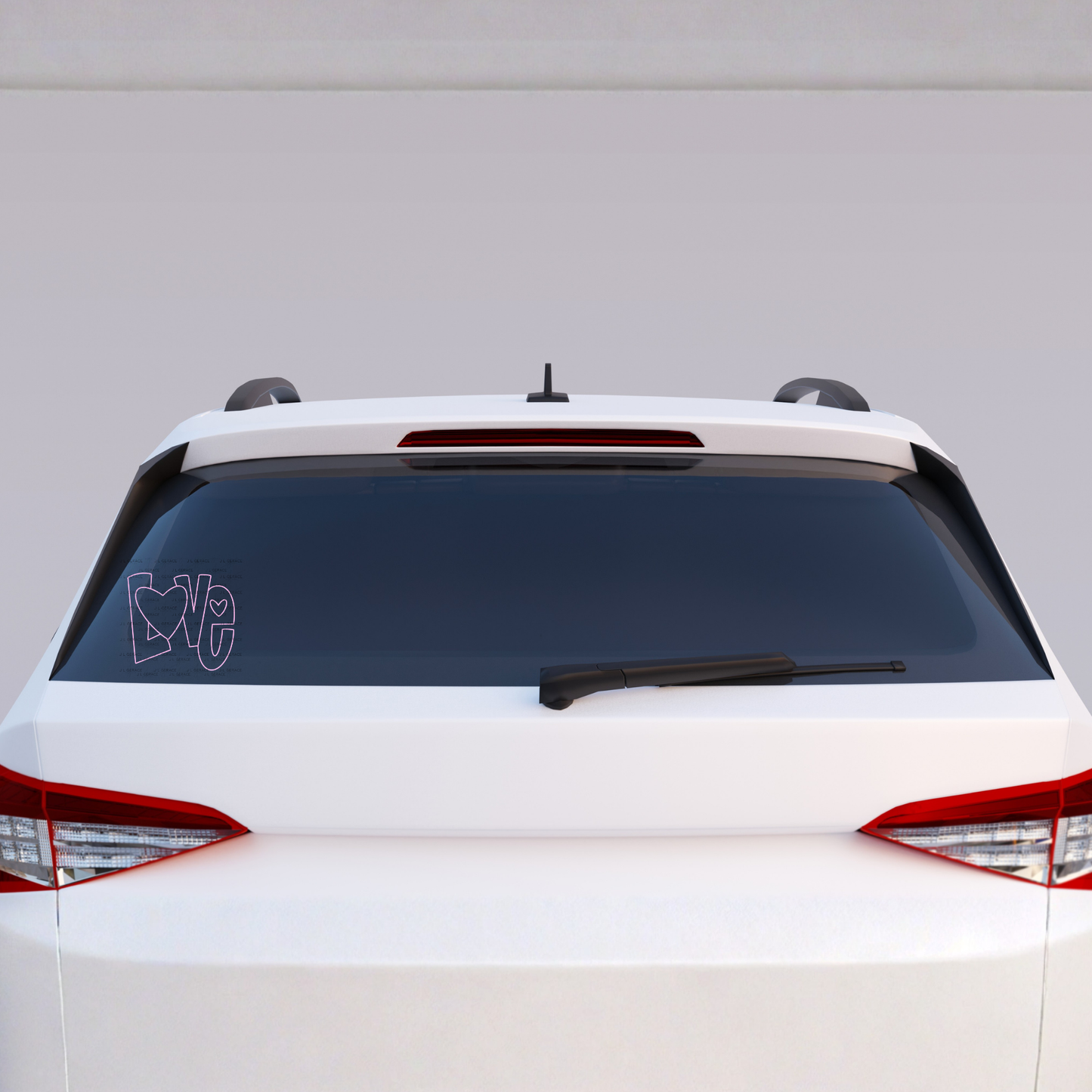 Pink Neon Love Outline PNG – Heart Cutout Minimal Valentine Design