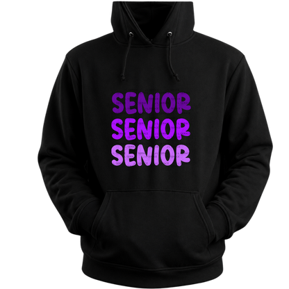 Senior PNG – Purple Gradient Graduation Lettering Design
