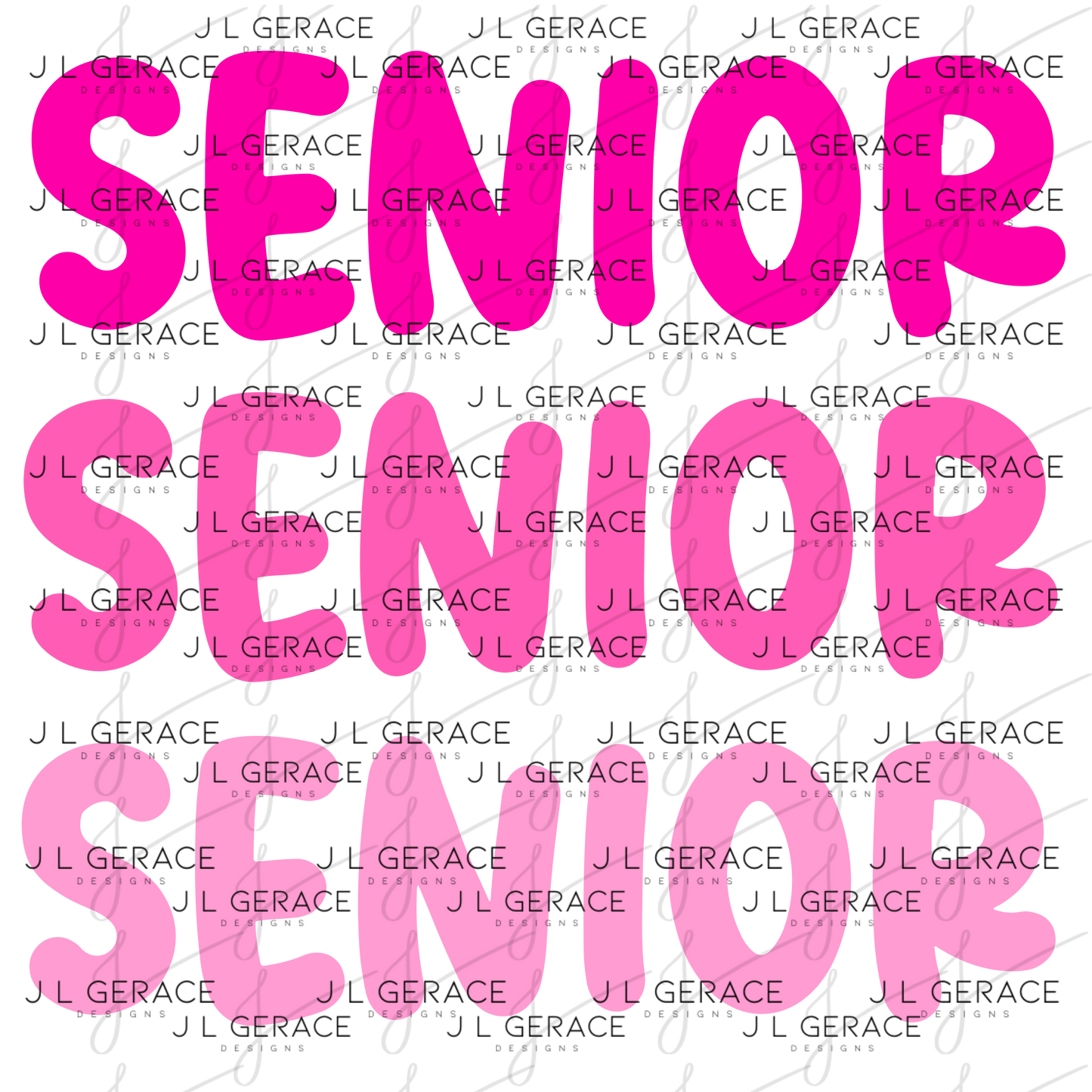 Senior PNG – Pink Ombre Graduation Design for Class of 2026