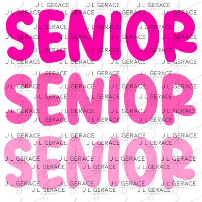 Senior PNG – Pink Ombre Graduation Design for Class of 2026