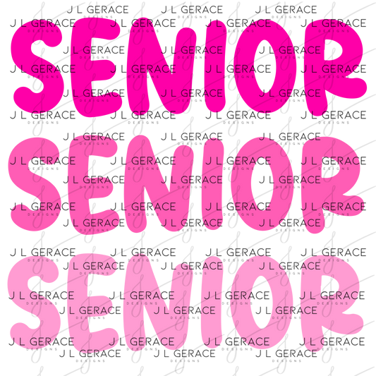 Senior PNG – Pink Ombre Graduation Design for Class of 2026