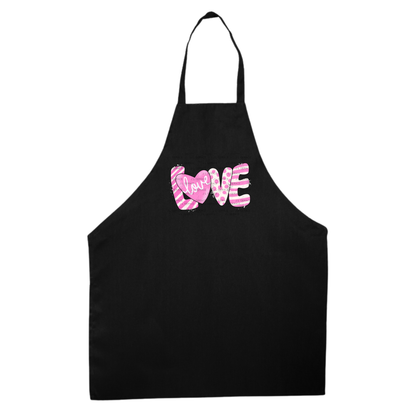 Pink Love Word PNG with Heart – Paint Splatter Mixed Pattern Design