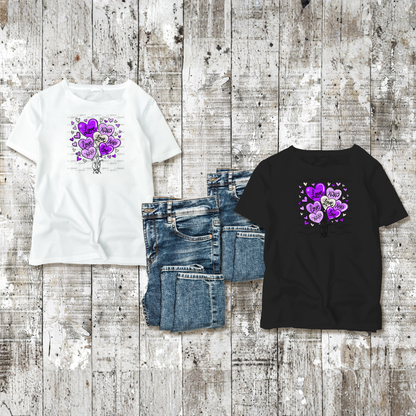 Purple Love & XOXO Heart Balloon Bouquet PNG