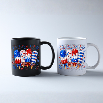 Patriotic Popsicles Fireworks PNG Design