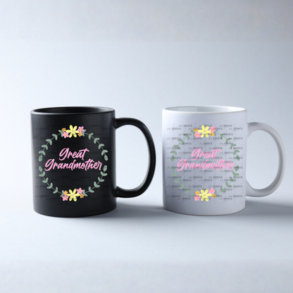 Great Grandmother PNG – Floral Wreath Script Sublimation Design